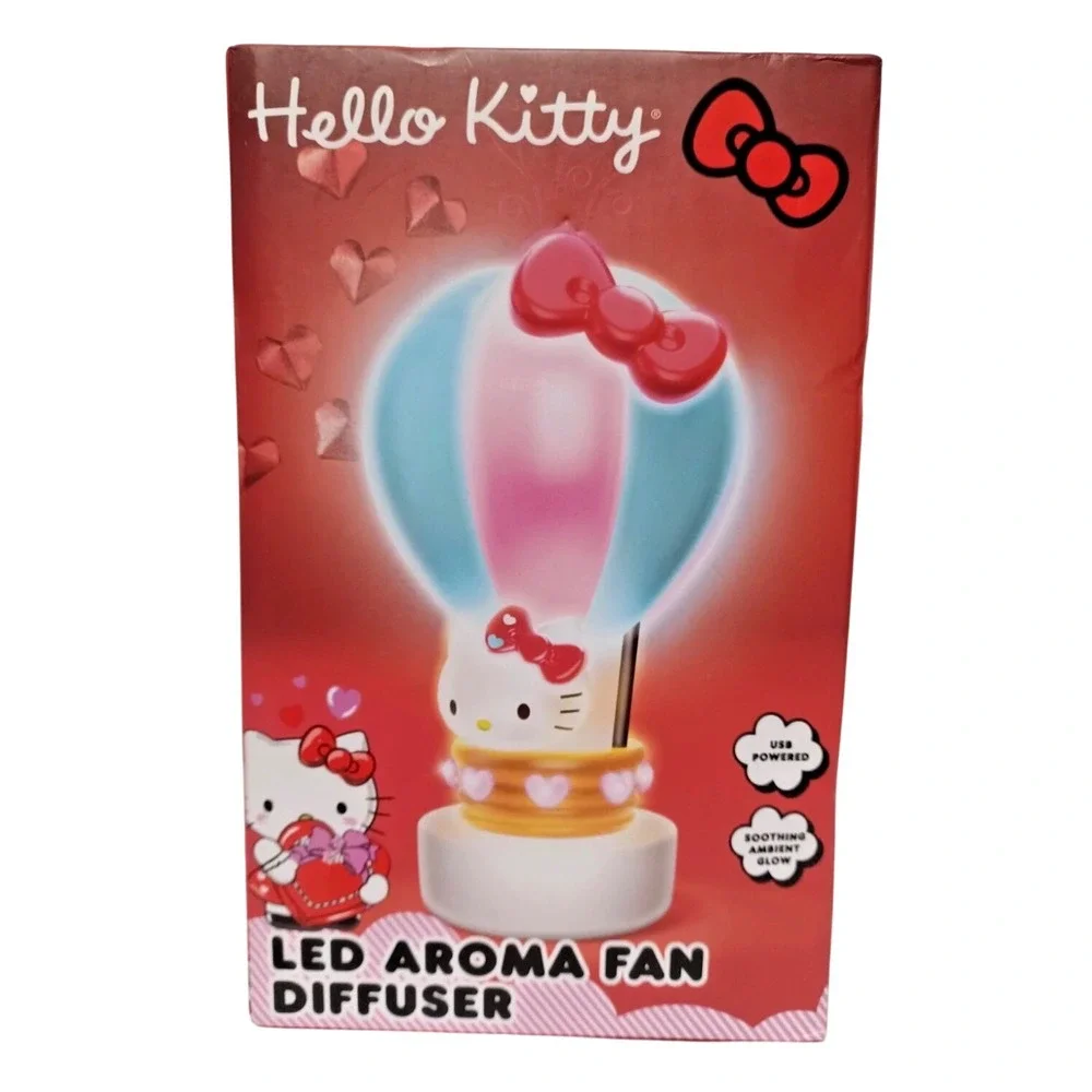 Hello Kitty LED Aroma‎ Fan Diffuser Sanrio Hot Air Balloon USB Powered New Box